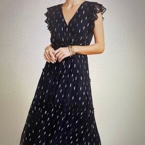 Anthropologie: Midnight Shimmer Midi Dress